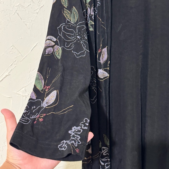 Vintage 80s Copa Cabana Original Floral Beach Lounge Maxi Dress and Jacket Sz 2X - Picture 6 of 11